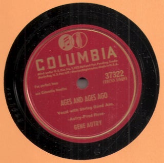 Item #12368 A - Ages and Ages Ago B - You Laughed and I Cried. Gene Autry