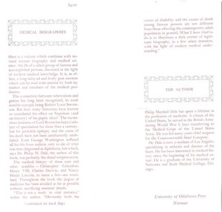 Medical Biographies; the Ailments of Thirty-three Famous People