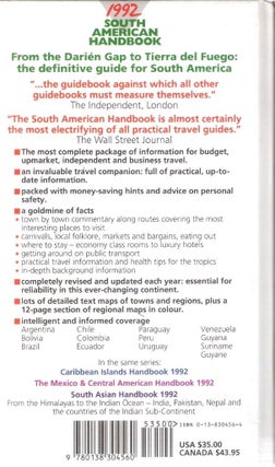 South American Handbook 1992; The Definitive guide for South American