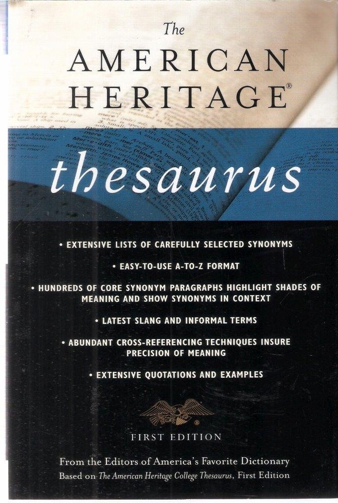 Item #12451 The American Heritage Thesaurus First Edition