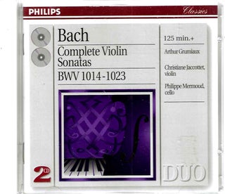 Item #13367 Bach Complete Violin Sonatas. Johann Sebastian Bach