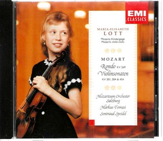 Item #13382 Mozart: Rondo KV269; Violinsonaten KV 301, 304, & 454. Maria-Elisabeth Lott