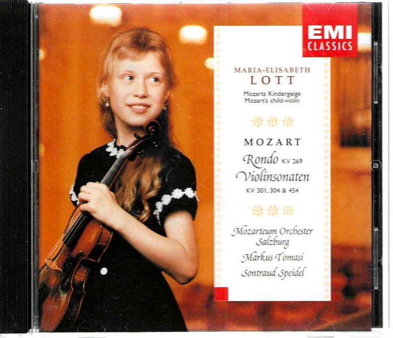 Item #13382 Mozart: Rondo KV269; Violinsonaten KV 301, 304, & 454. Maria-Elisabeth Lott.