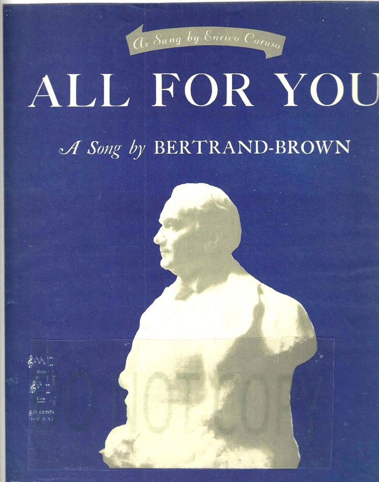 Item #13615 All For You. Bertrand-Brown.