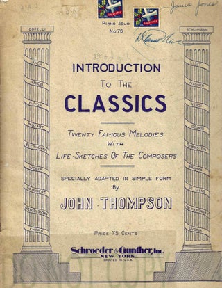 Item #13631 Introduction to the Classics No. 76. John Thompson