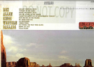 Item #13634 Rex Allen Sings Western Ballads. Rex Allen