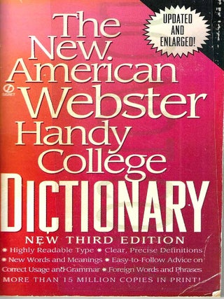 Item #13692 The New American Webster Handy College Dictionary. Philip D. Morehead, Edit