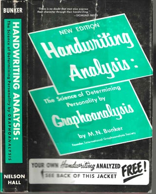 Item #13747 Handwriting Analysis: The Science of Determining Personality by Graphoanalysis....