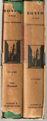 Item #14040 Boston: A Novel. Upton Sinclair