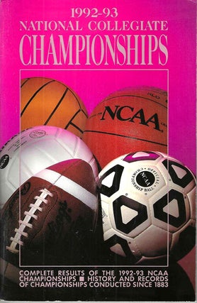 Item #15296 1992-93 National Collegiate Championships. Theodore A. Breidenthal