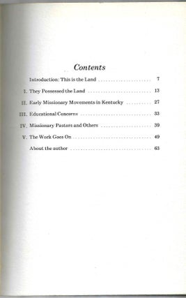 Tomorrow's Land: A Story of Baptists in Kentucky's Mountains 1776-1976