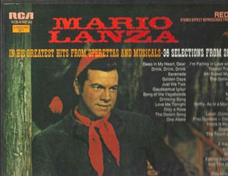 Item #15798 Mario Lanza In His Greatest Hits From Operettas And Musicals. Mario Lanza