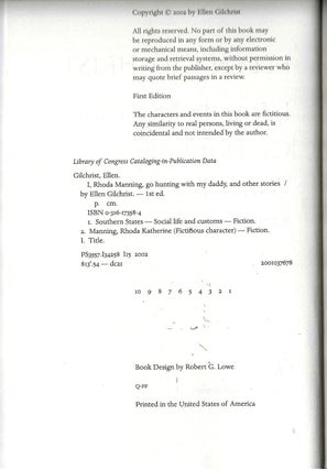 I, Rhoda Manning, Go Hunting with My Daddy & Other Stories