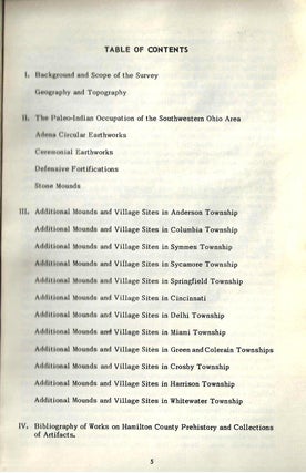 The Archaeology of Hamilton County Ohio (Vol. XXXIII No.1)
