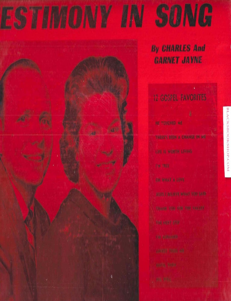 Item #16709 Testimony in Song. Charles, Garnet Jayne.