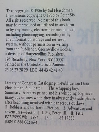The Whipping Boy: A Newbery Award Winner