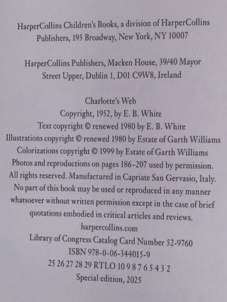 Charlotte's Web Collector's Deluxe Edition: A Newbery Honor Award Winner