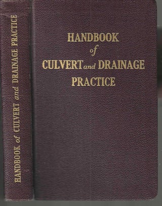Item #3220 Handbook of Culvert and Drainage Practice: For the solution of surface and subsurface...